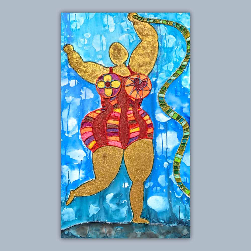 Dancer With-Green-Ribbon